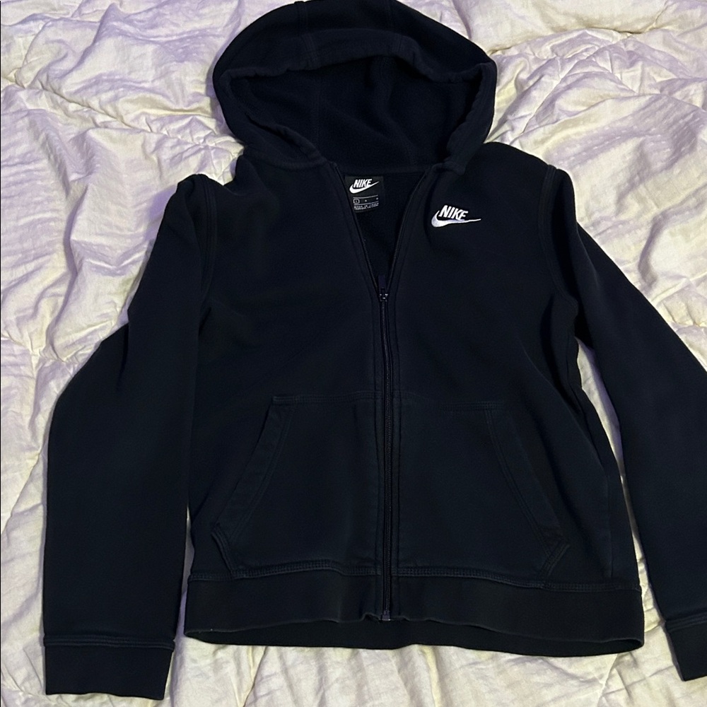 Nike Kids Black Zip-Up Hoodie